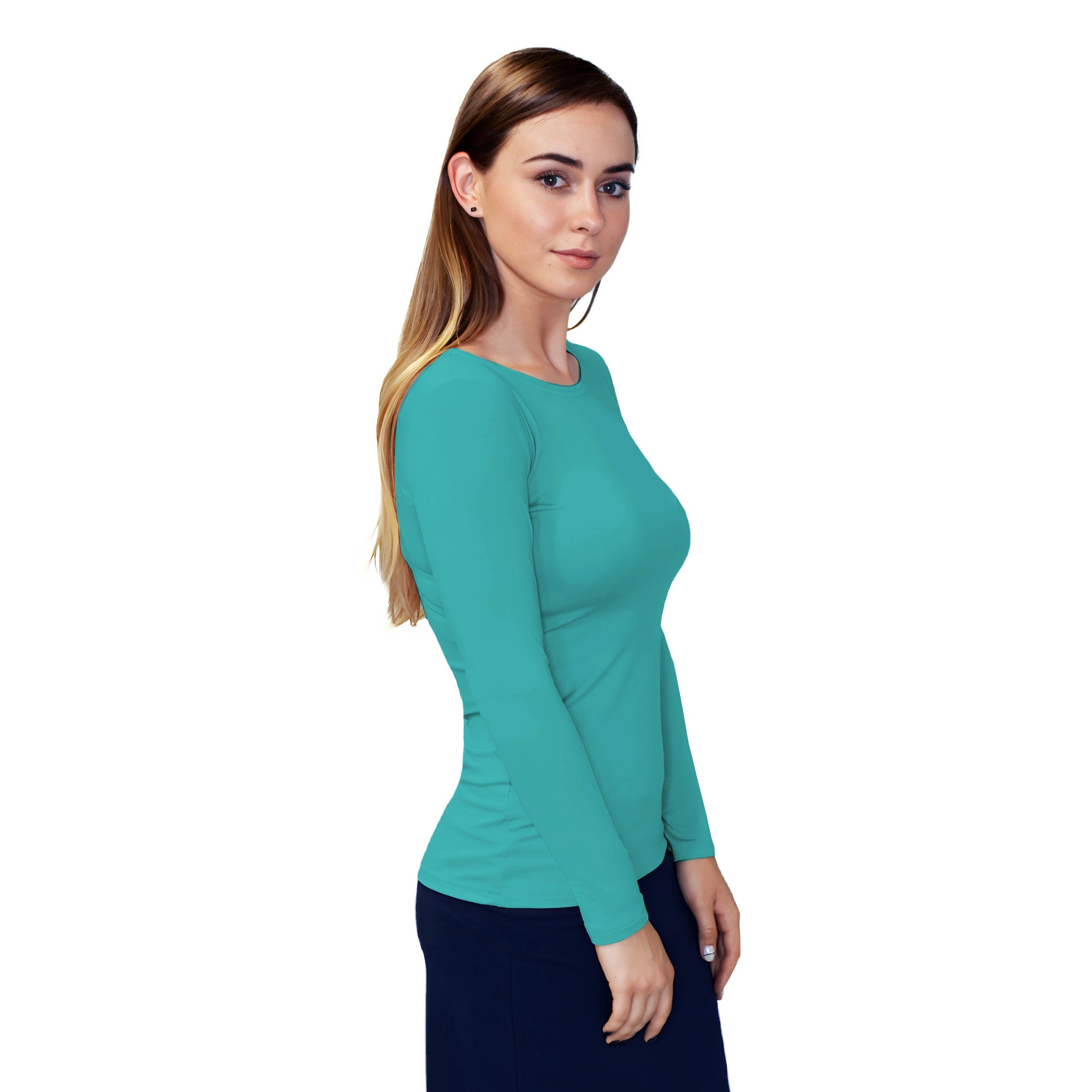 Essential Round-Neck Layering Top - Long Sleeve by Kosher Casual USA