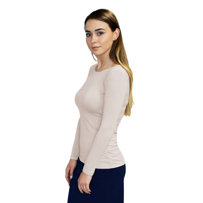 Essential Round-Neck Layering Top - Long Sleeve by Kosher Casual USA