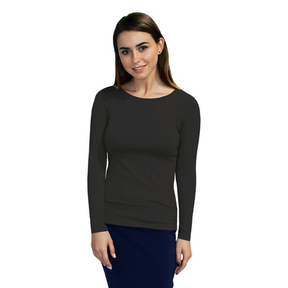 Essential Round-Neck Layering Top - Long Sleeve by Kosher Casual USA