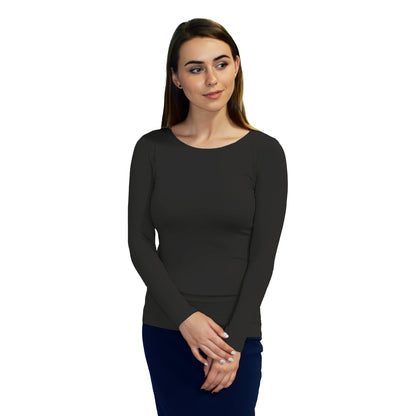 Essential Round-Neck Layering Top - Long Sleeve by Kosher Casual USA