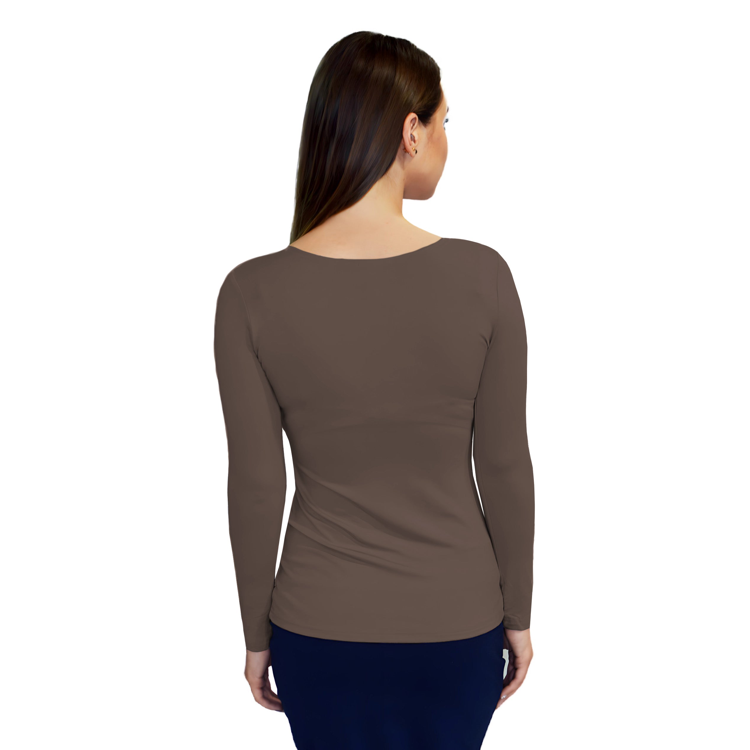 Essential Round-Neck Layering Top - Long Sleeve by Kosher Casual USA