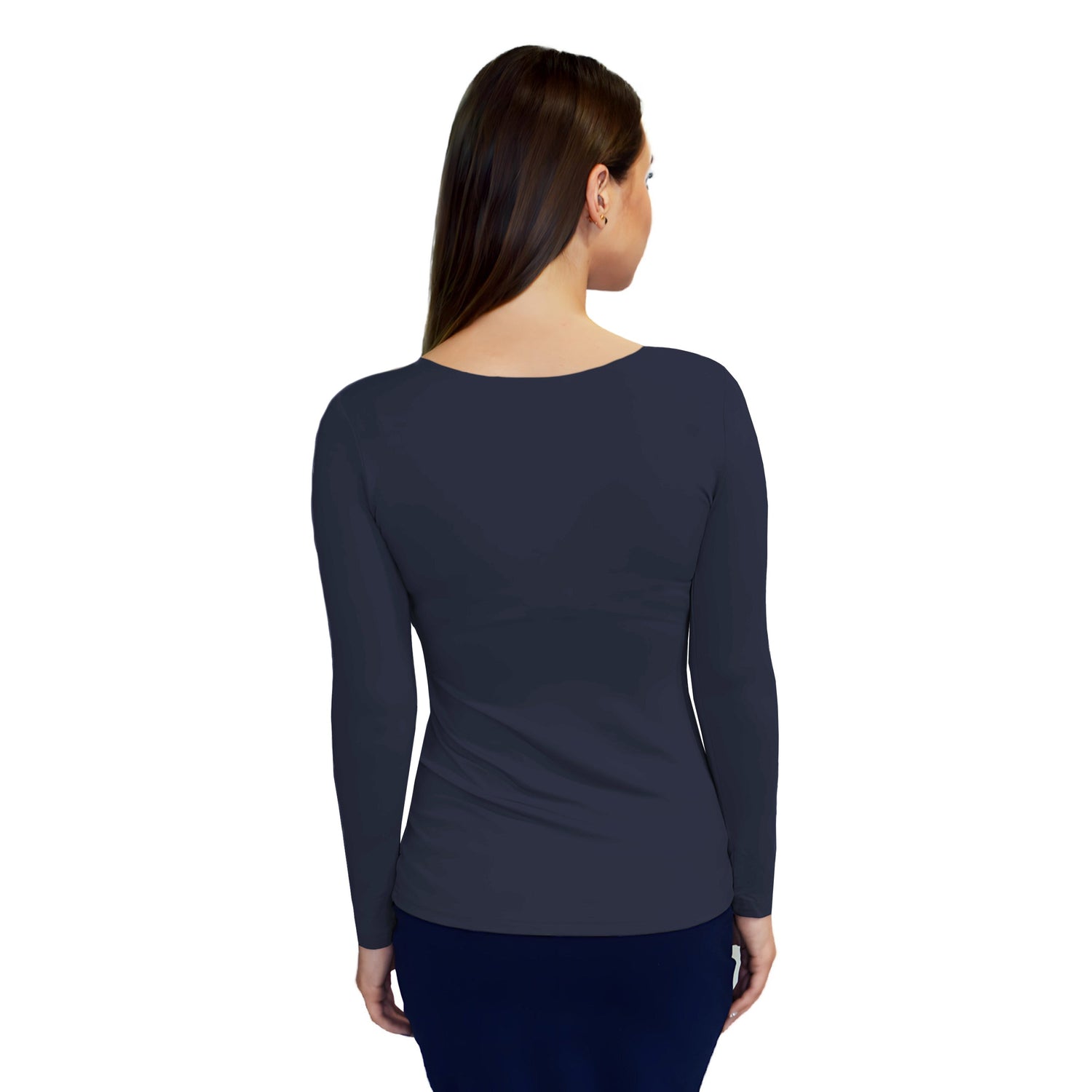 Essential Round-Neck Layering Top - Long Sleeve by Kosher Casual USA