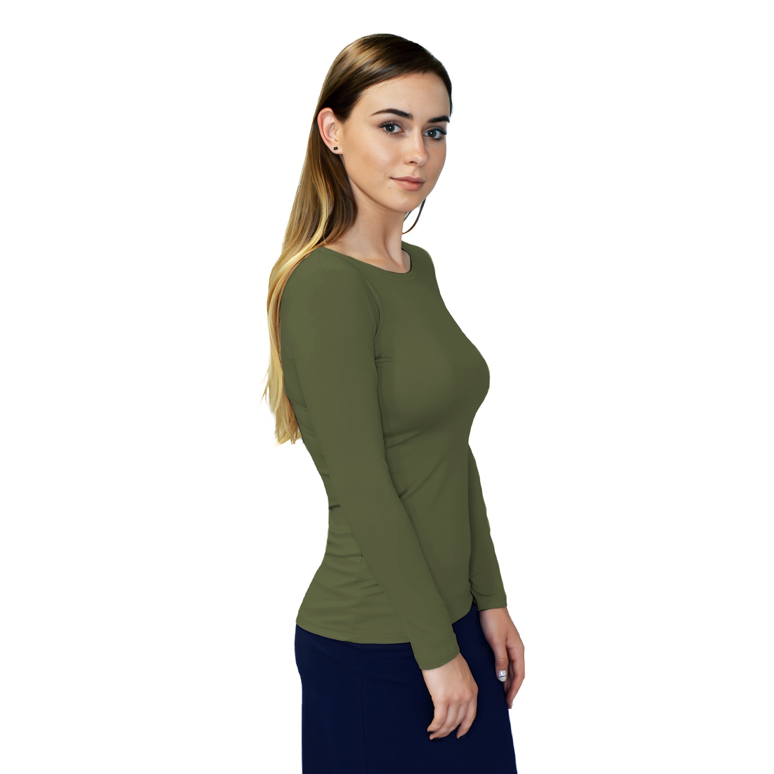 Essential Round-Neck Layering Top - Long Sleeve by Kosher Casual USA