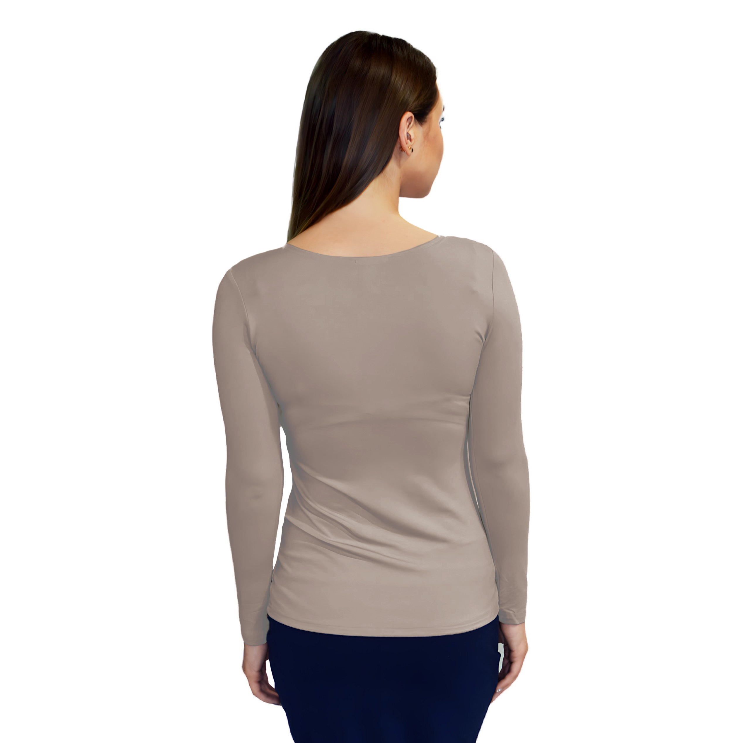 Essential Round-Neck Layering Top - Long Sleeve by Kosher Casual USA