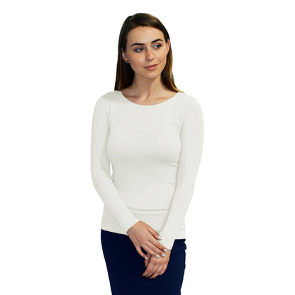 Essential Round-Neck Layering Top - Long Sleeve by Kosher Casual USA