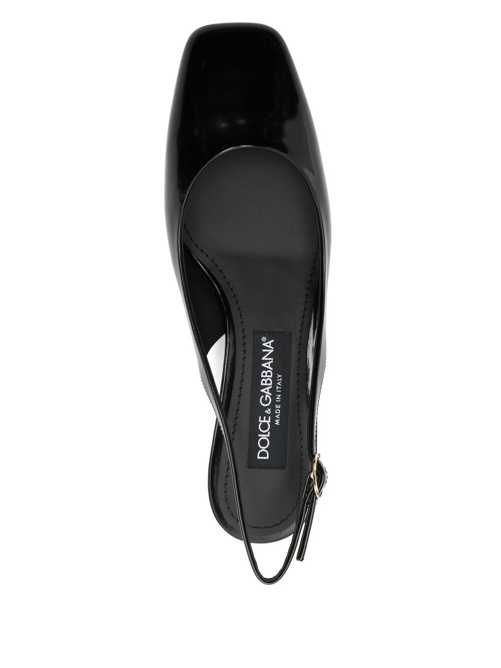 Dolce &amp; Gabbana Women Logo-Heel Patent Leather Slingback Pumps by Luosophy