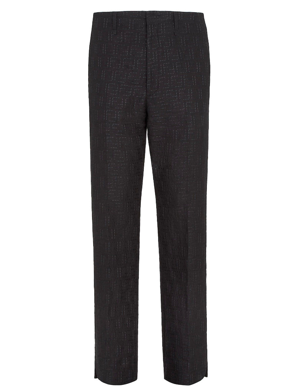 Fendi Men Linen Ff Jacquard Trousers by Luosophy