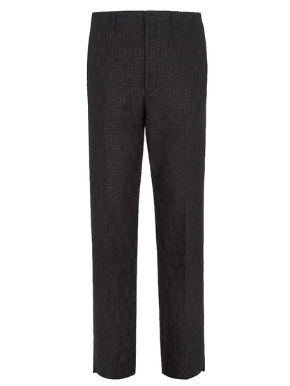 Fendi Men Linen Ff Jacquard Trousers by Luosophy