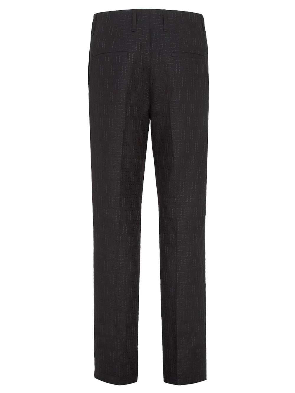 Fendi Men Linen Ff Jacquard Trousers by Luosophy