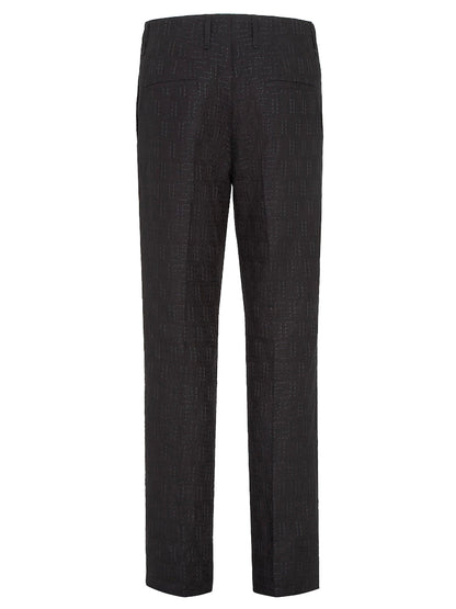 Fendi Men Linen Ff Jacquard Trousers by Luosophy