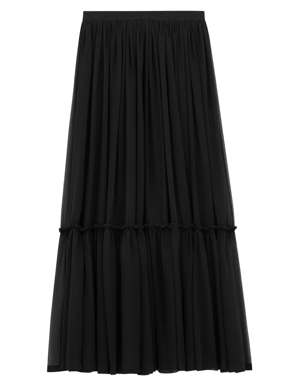Saint Laurent Women Gonna A Balze In Mussola Di Crêpe Di Seta by Luosophy