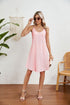 Summer Solid Color round Neck Strap Loose Sleeveless Dress by Ragazza