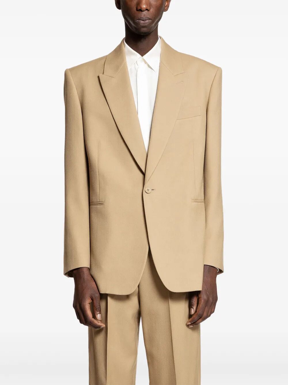 Saint Laurent Men Wool Gabardine Single-Breasted Jacket by Luosophy