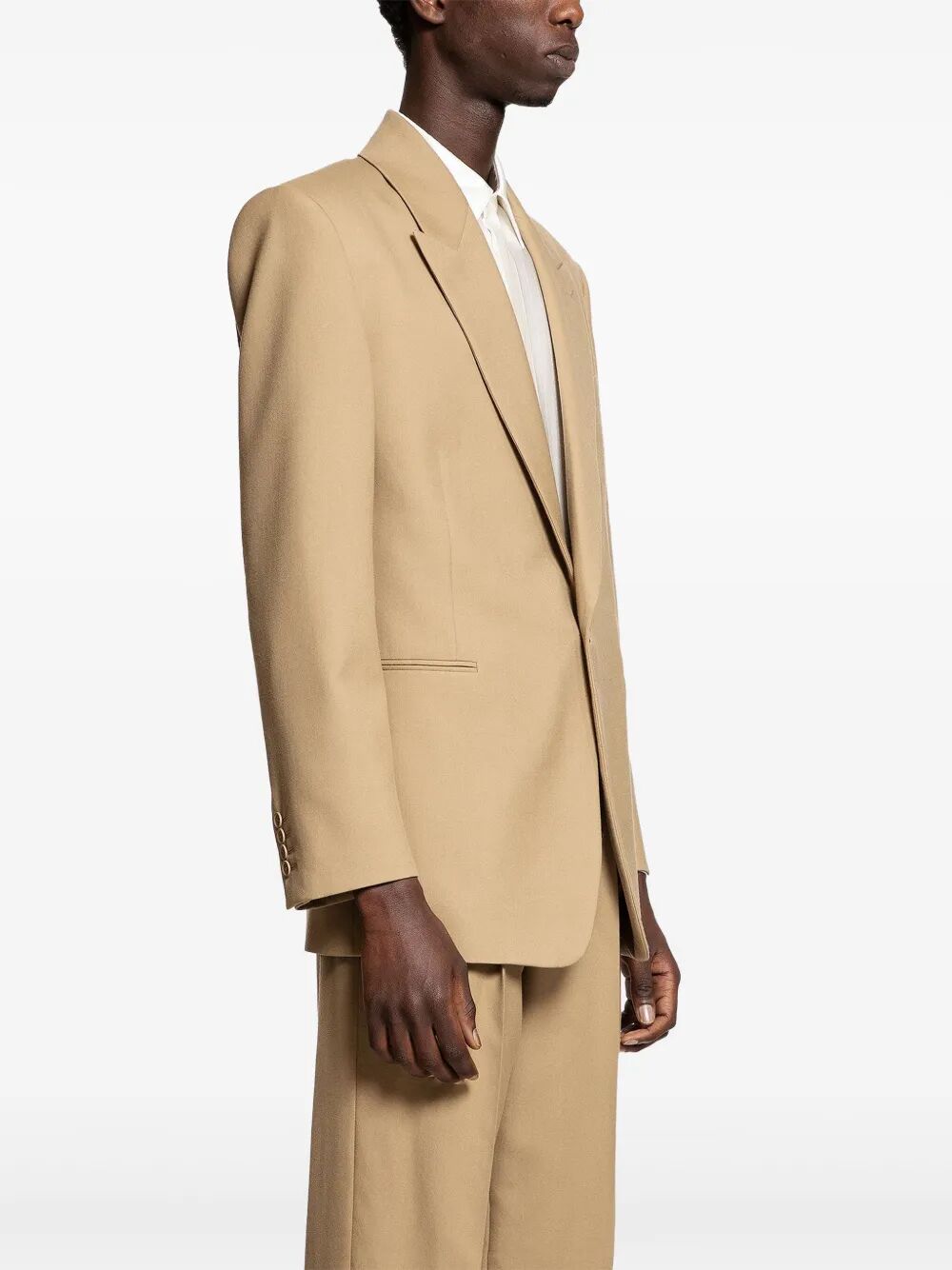 Saint Laurent Men Wool Gabardine Single-Breasted Jacket by Luosophy