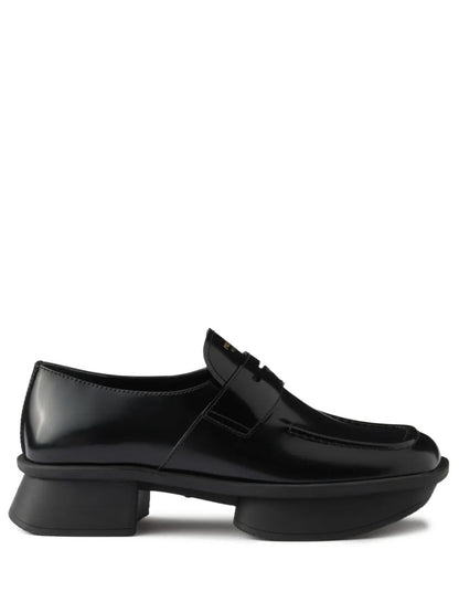 Prada Women Equal Brushed Leather Loafers by Luosophy