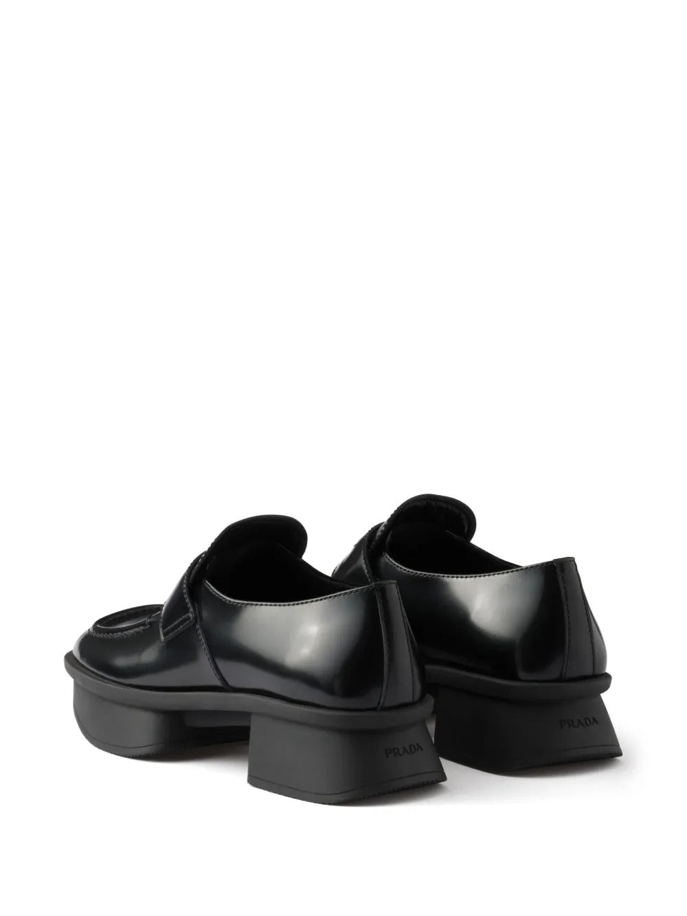 Prada Women Equal Brushed Leather Loafers by Luosophy