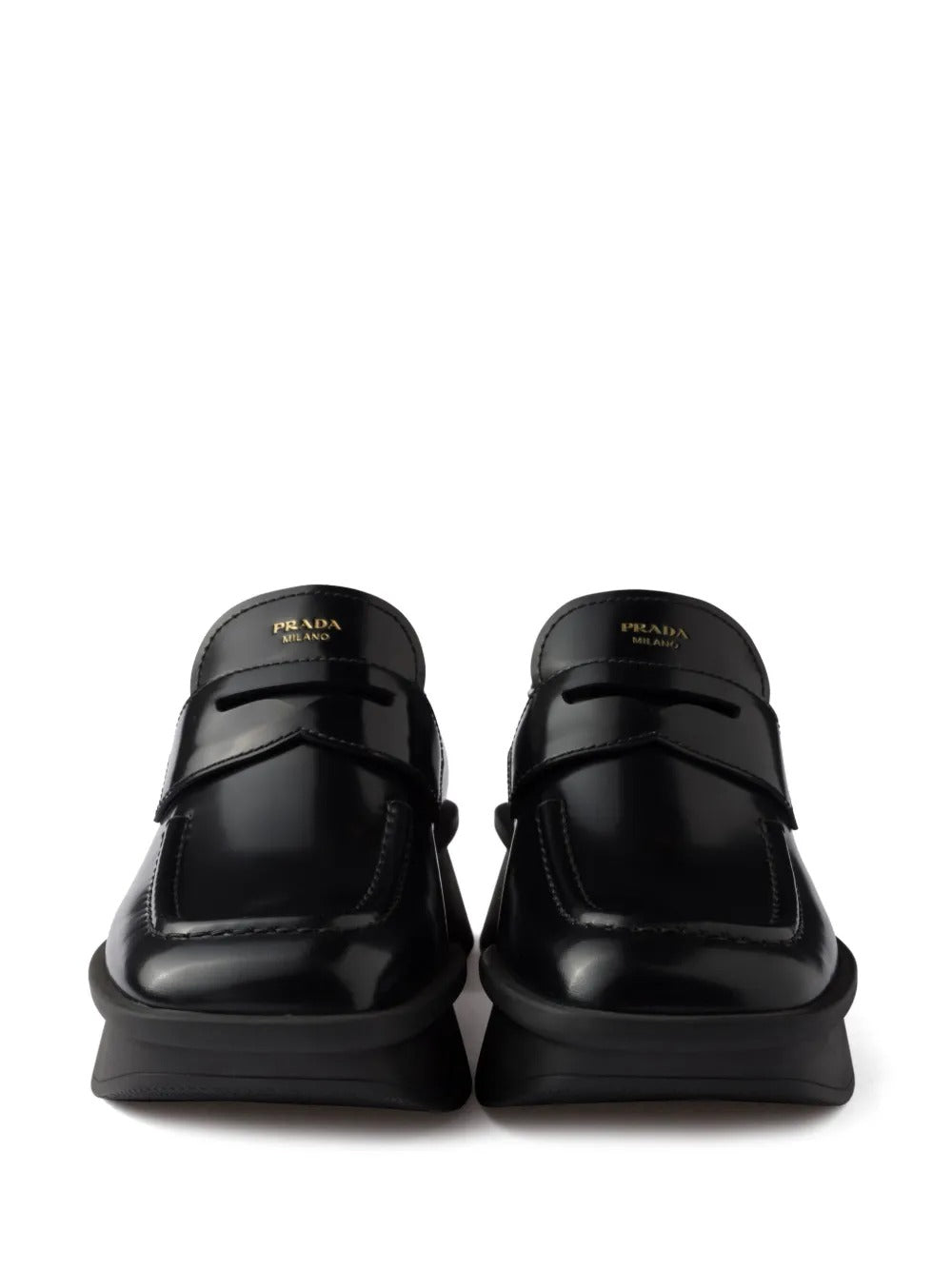 Prada Women Equal Brushed Leather Loafers by Luosophy