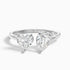 Kira Toi Et Moi Engagement Ring in 10k White Gold With Heart and Pear Two Stone Moissanite Diamond (3 Ct. Tw.)  DestGlow