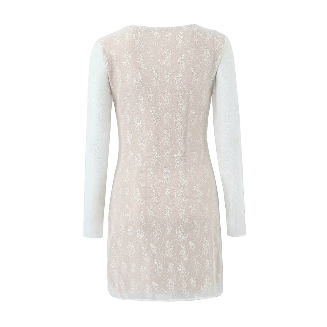 Sexy V neck Long Sleeve Lace Dress Spring Slim Fit Slimming Sheath Sexy by Ragazza