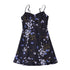 Women Floral Print Slim Fit Slim Sexy Ruffled Spaghetti Straps Dress by Ragazza