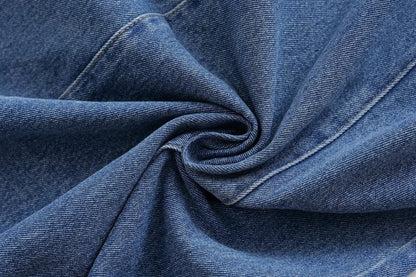 Women Summer Lapels Sleeveless Slim Fit Denim Dress Sexy Short Dress by Ragazza