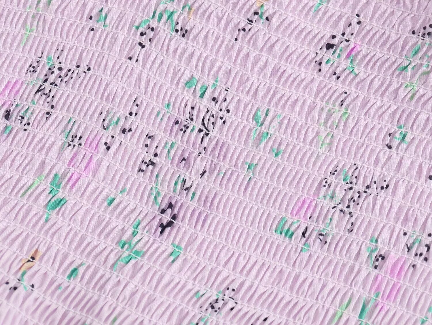 Spring Women Clothing Casual Simple Pink Purple Printing Slip Dress by Ragazza