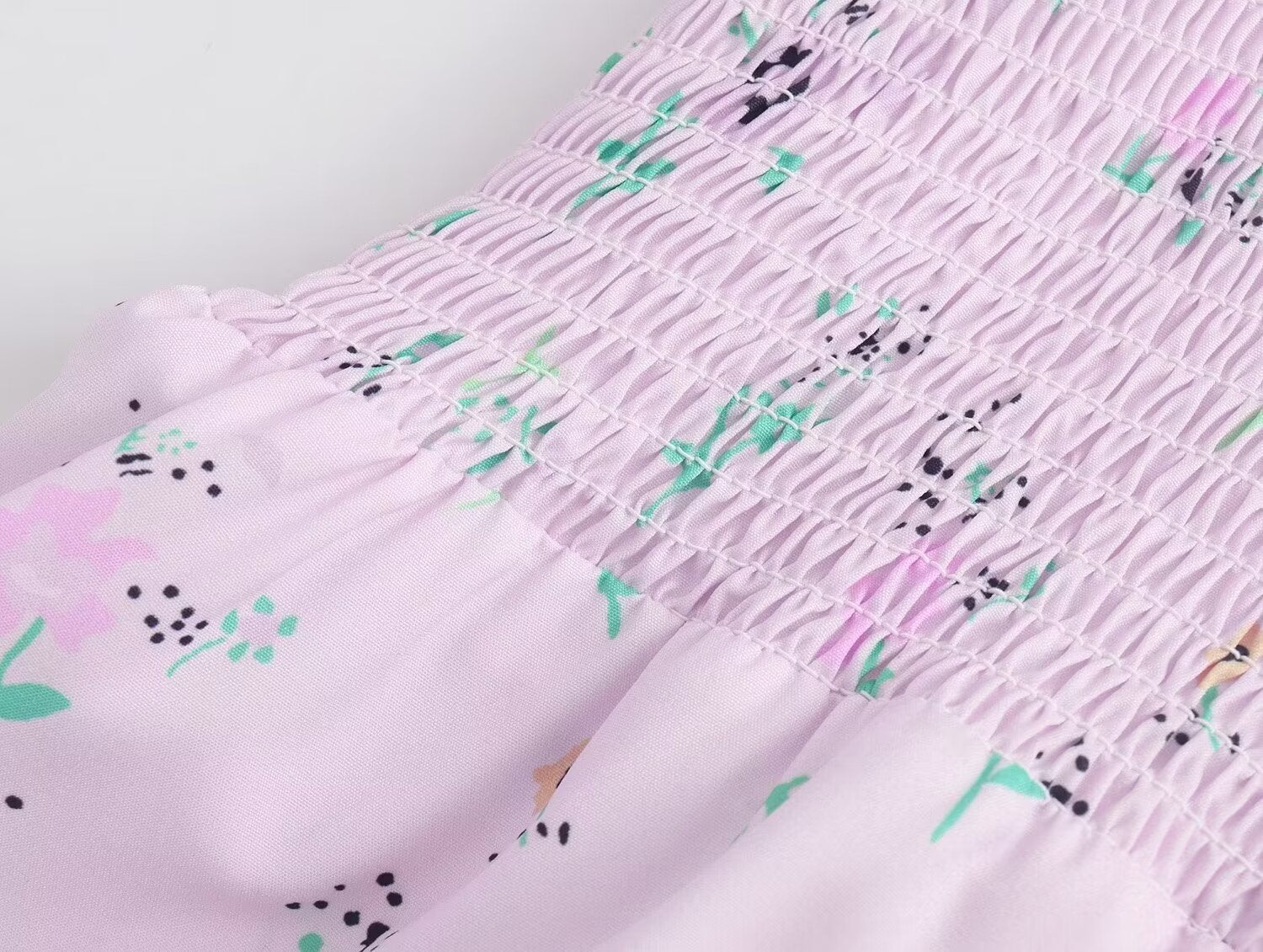 Spring Women Clothing Casual Simple Pink Purple Printing Slip Dress by Ragazza