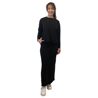 French Terry Cotton Blend Crew Neck Sweatshirt with Long Sleeves by Kosher Casual USA