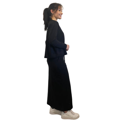 French Terry Cotton Blend Crew Neck Sweatshirt with Long Sleeves by Kosher Casual USA