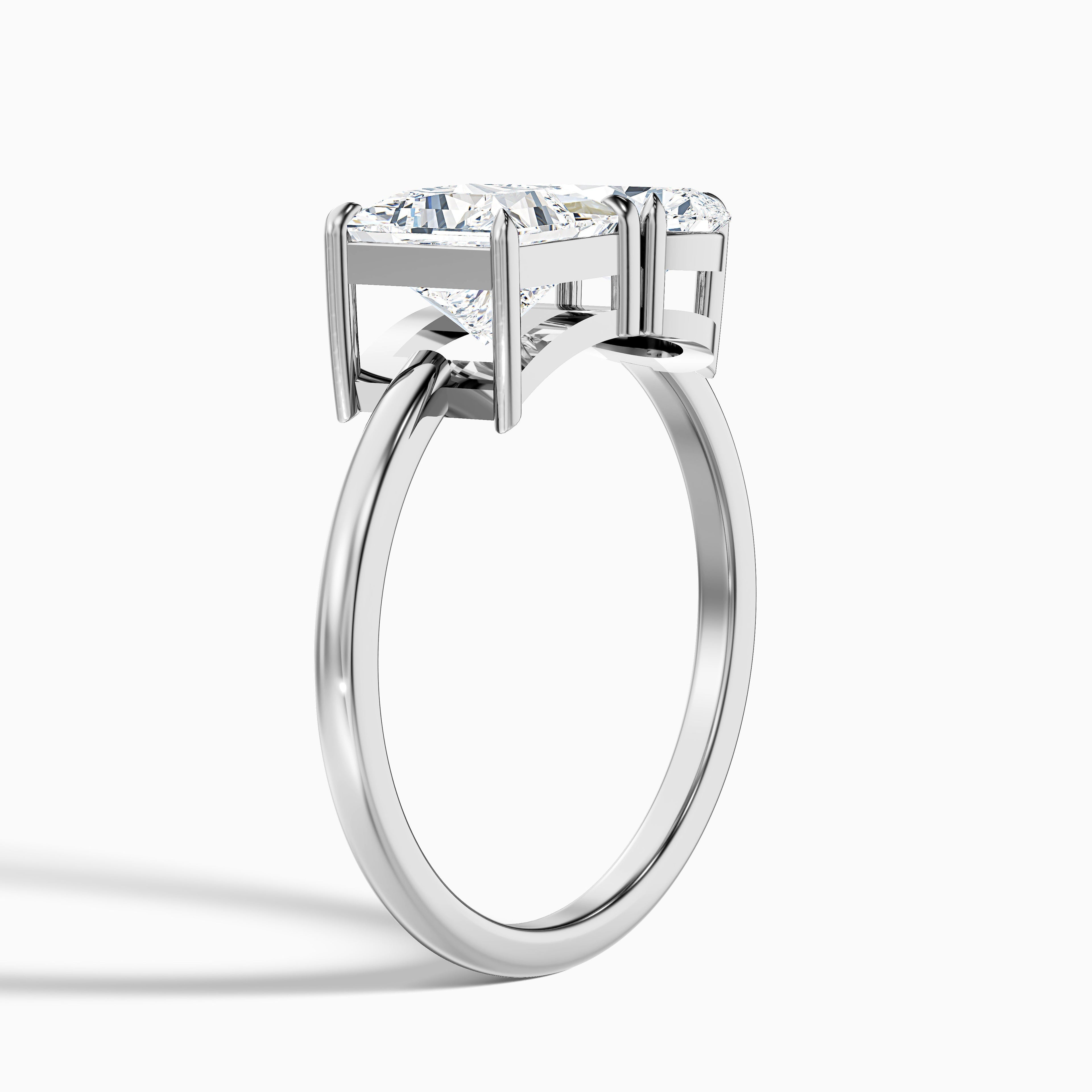 Rosie Toi Et Moi Moissanite Ring in 10k Rose Gold With Princess and Pear Two Stone Diamond (5 Ct. Tw.)