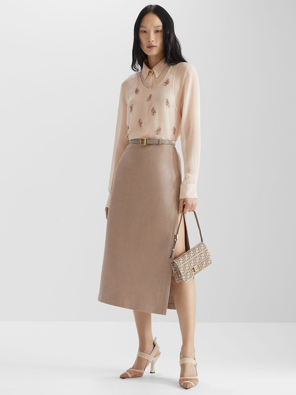 Fendi Women Silk Georgette Top by Luosophy