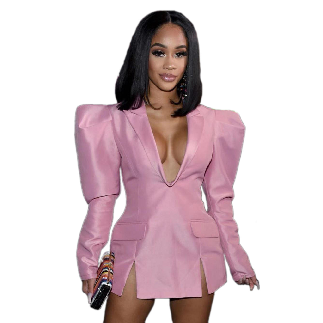 Women Clothing New Spring Fashion V-neck Niche Blazer for Women by Ragazza