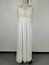 Women Clothing Long Sleeve See Through Lace Wedding Dress Bridesmaid Dress Split Dress by Ragazza