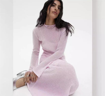 Knitted Hollow Out Cutout Out Dress Vest Dress Set Women Soft Knitted Blouse Vacation by Ragazza