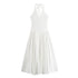 Women Solid Color Halter Slim Hip Casual Long Maxi Dress by Ragazza