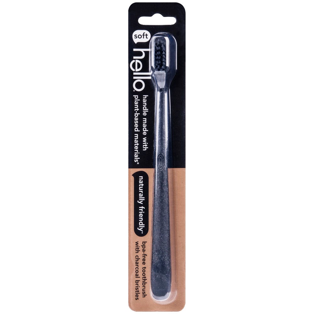 Hello Toothbrush Charcoal Bristle Extra Soft by Pasteur Pharmacy