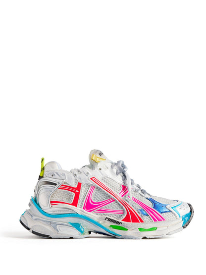 Balenciaga Women Mesh And Nylon Multicolor Worn-Out Effect Runner Sneakers by Luosophy
