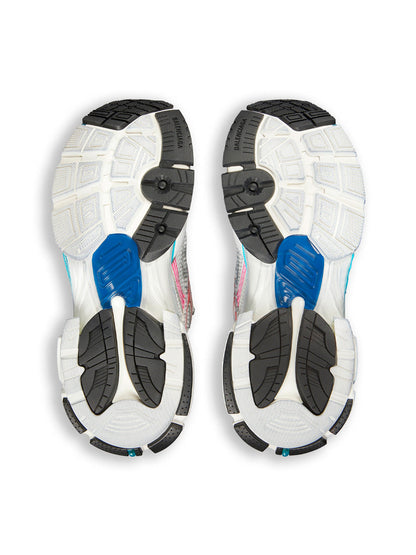 Balenciaga Women Mesh And Nylon Multicolor Worn-Out Effect Runner Sneakers by Luosophy