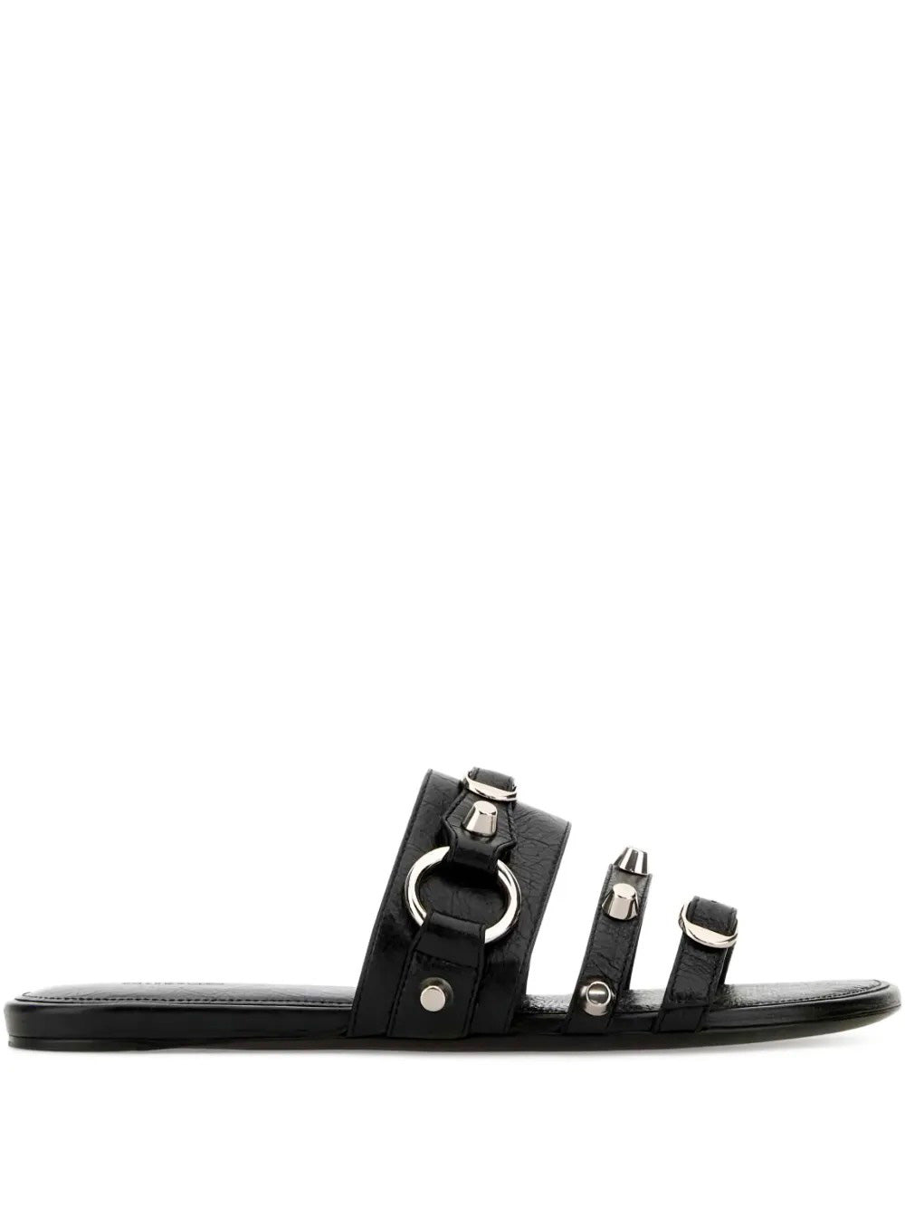 Balenciaga Women City Flat Mule In Arena Lambskin by Luosophy