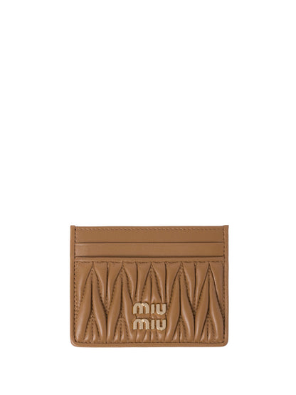 Miu Miu Women Matelassé Nappa Leather Card Holder by Luosophy