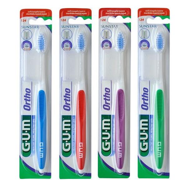 GUM Orthodontic 124 Soft Toothbrush (Assorted Colors) by Pasteur Pharmacy