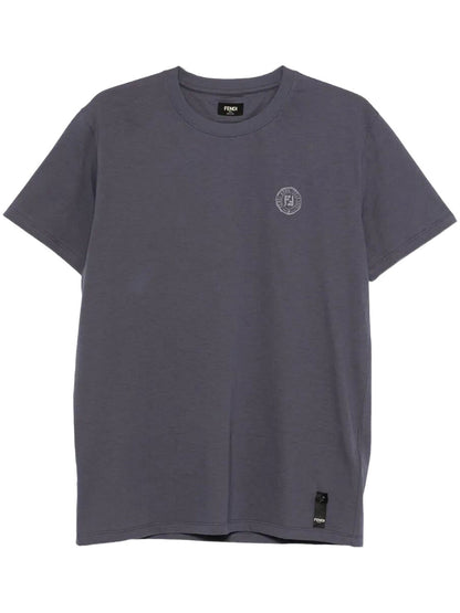 Fendi Men Ff Postcards Logo Print Cotton T-Shirt by Luosophy