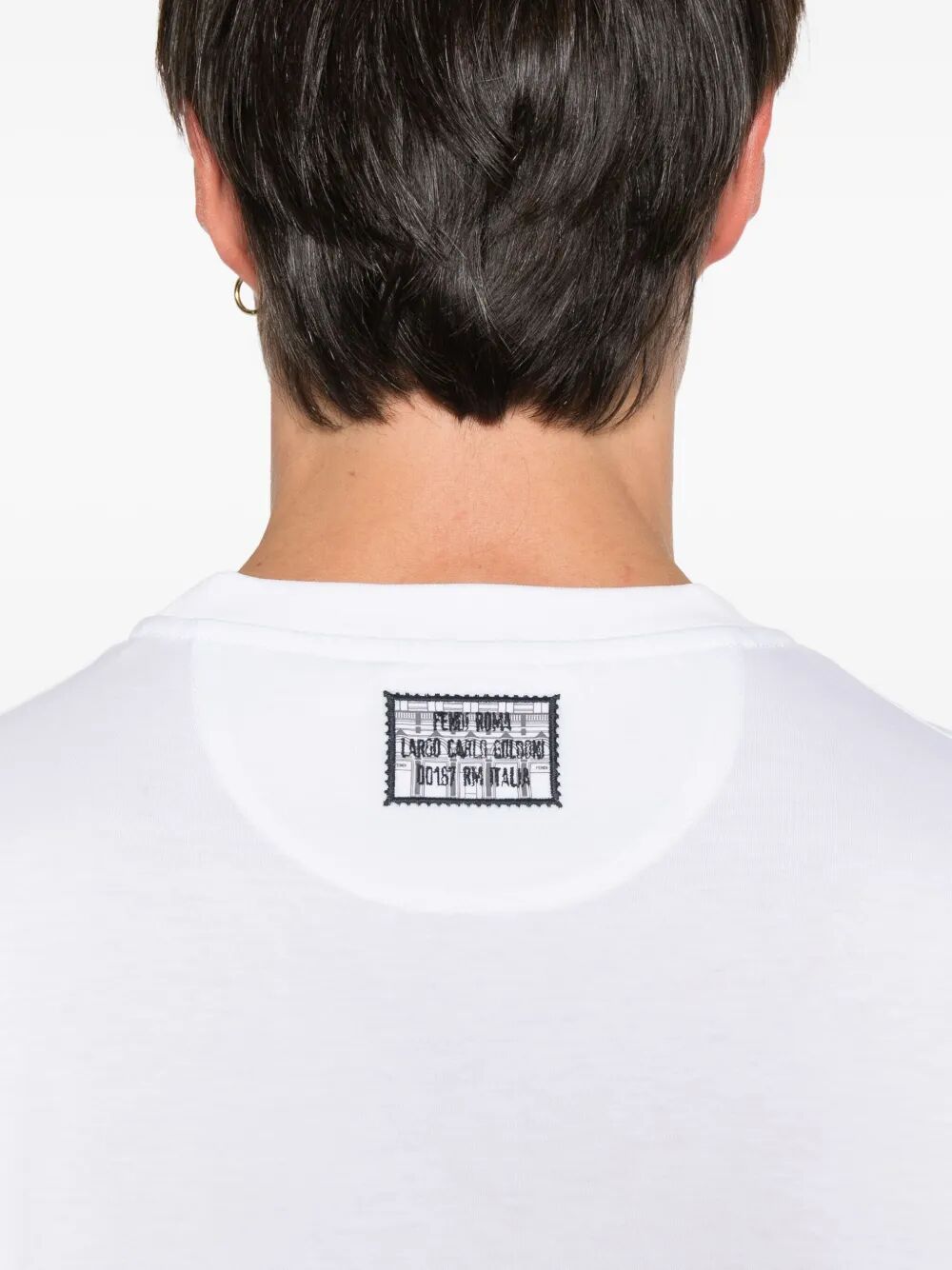 Fendi Men Ff Postcards Logo Print Cotton T-Shirt by Luosophy