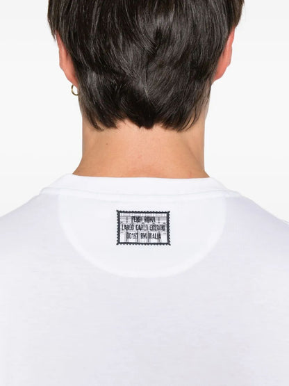 Fendi Men Ff Postcards Logo Print Cotton T-Shirt by Luosophy