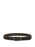 Ferragamo Men Basketweave Effect Leather Belt With Square Buckle by Luosophy