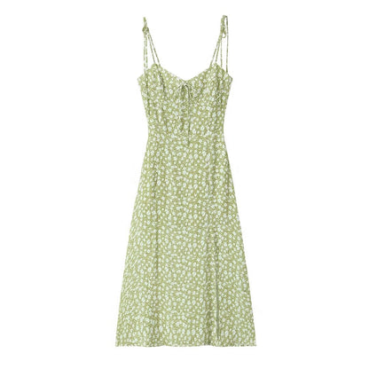 Women Clothing French Blended Floral Printing Midi Dress by Ragazza
