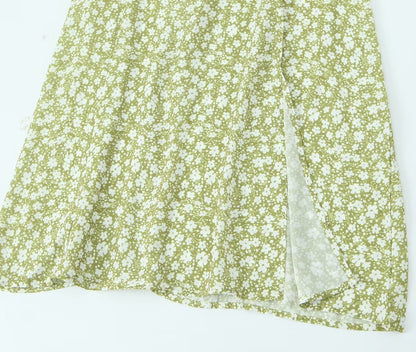 Women Clothing French Blended Floral Printing Midi Dress by Ragazza
