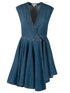 Alaia Women Deep Stone Denim Wrap Dress by Luosophy