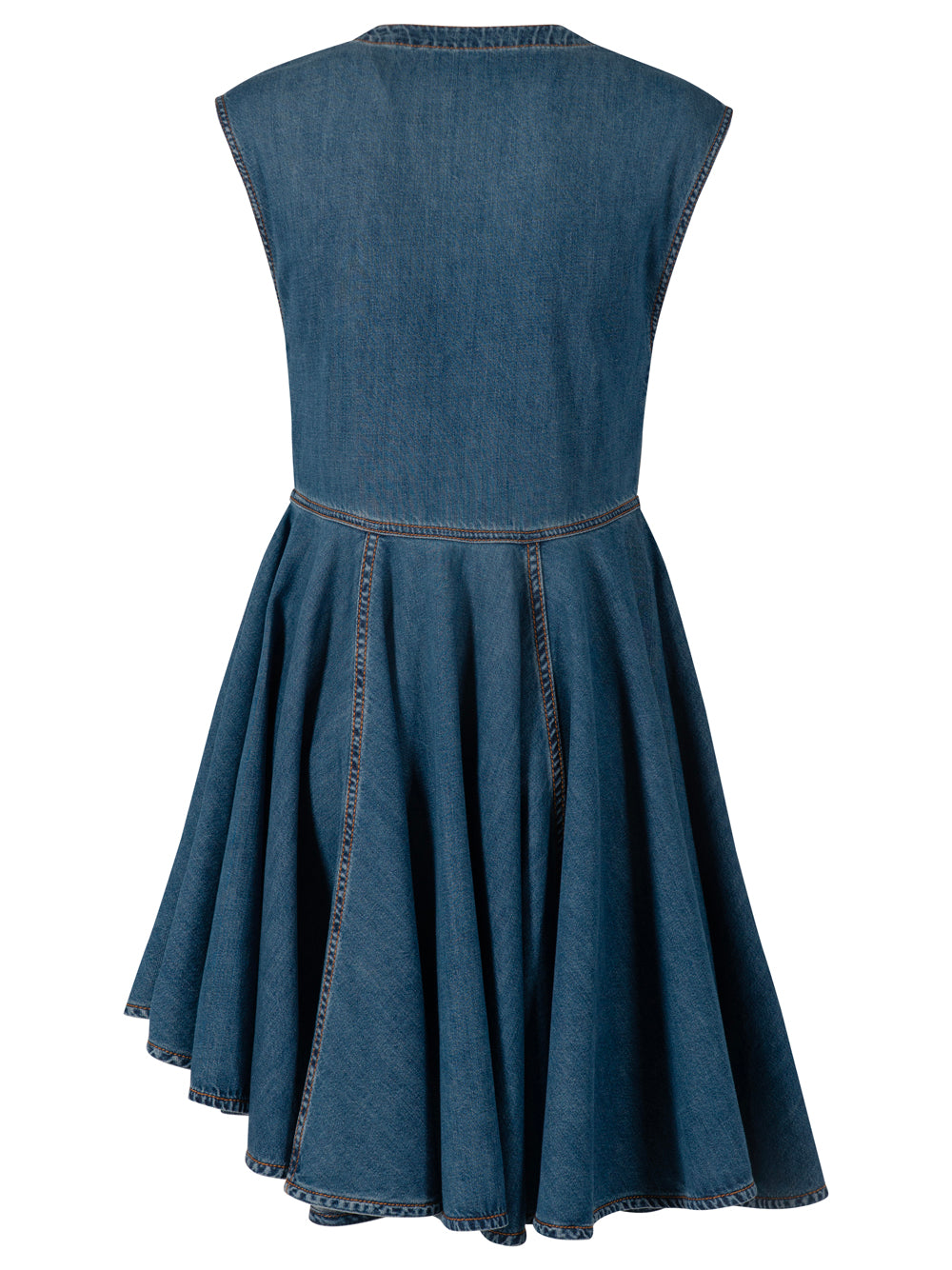 Alaia Women Deep Stone Denim Wrap Dress by Luosophy