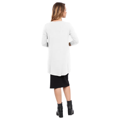 Hi-Lo Flowing 3/4 Sleeve Modest Tunic Top by Kosher Casual USA